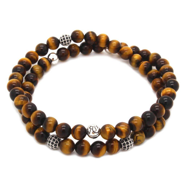 Double Beaded Bracelet | Men Jewelry | Roano Collection